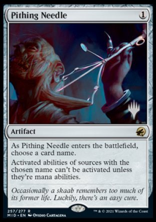 Pithing Needle (Promo Pack) [Innistrad: Midnight Hunt Promos] | Good Games Morley