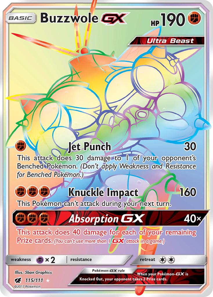 Buzzwole GX (115/111) [Sun & Moon: Crimson Invasion] | Good Games Morley