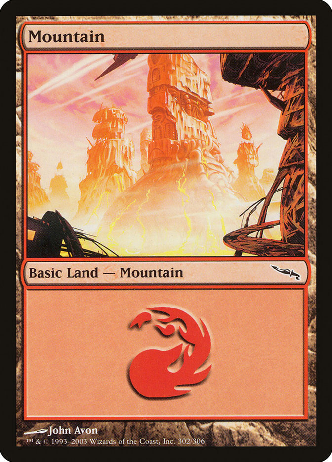 Mountain (302) [Mirrodin] | Good Games Morley