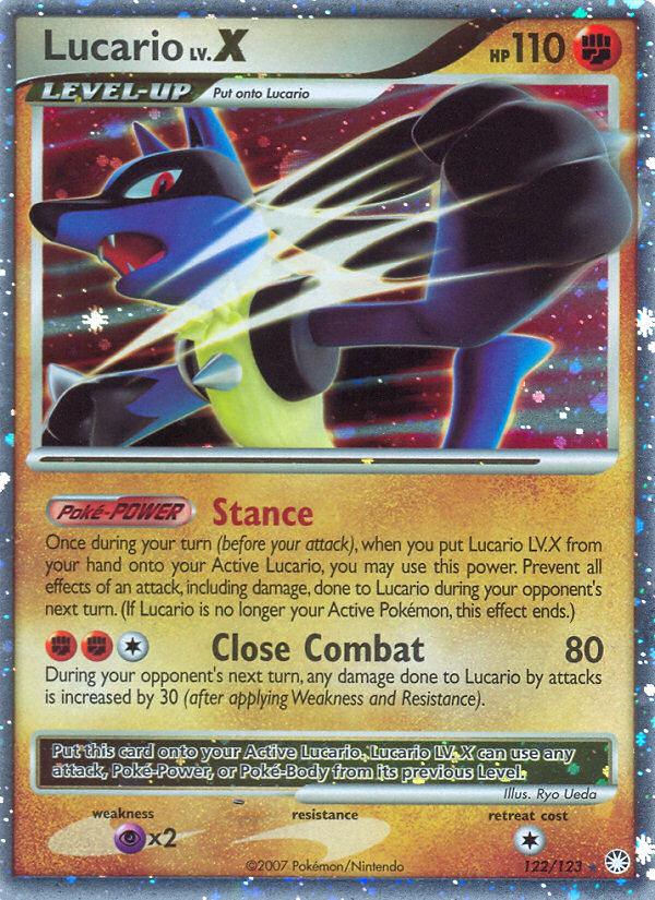 Lucario LV.X (122/123) [Diamond & Pearl: Mysterious Treasures] | Good Games Morley