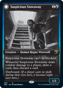 Suspicious Stowaway // Seafaring Werewolf [Innistrad: Double Feature] | Good Games Morley