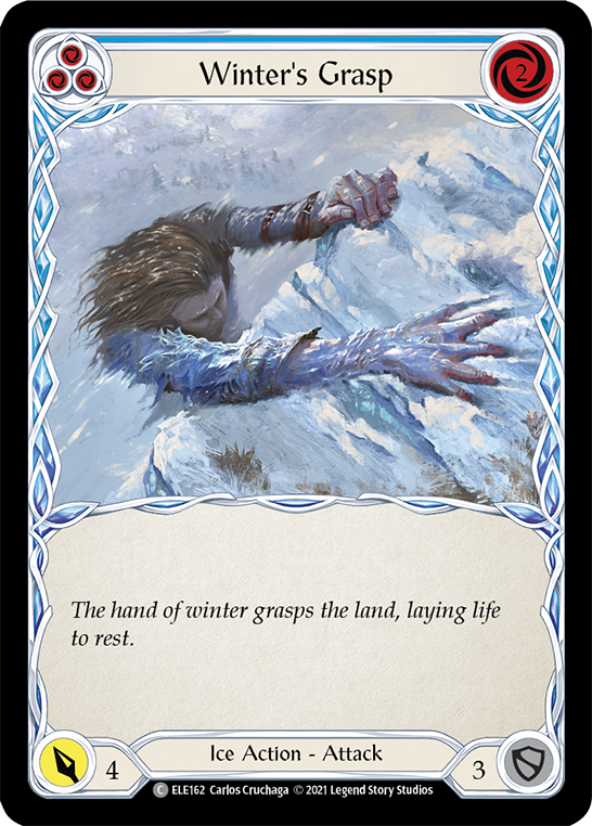 Winter's Grasp (Blue) [ELE162] (Tales of Aria)  1st Edition Rainbow Foil | Good Games Morley