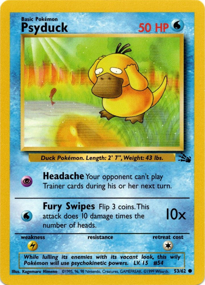 Psyduck (53/62) [Fossil Unlimited] | Good Games Morley