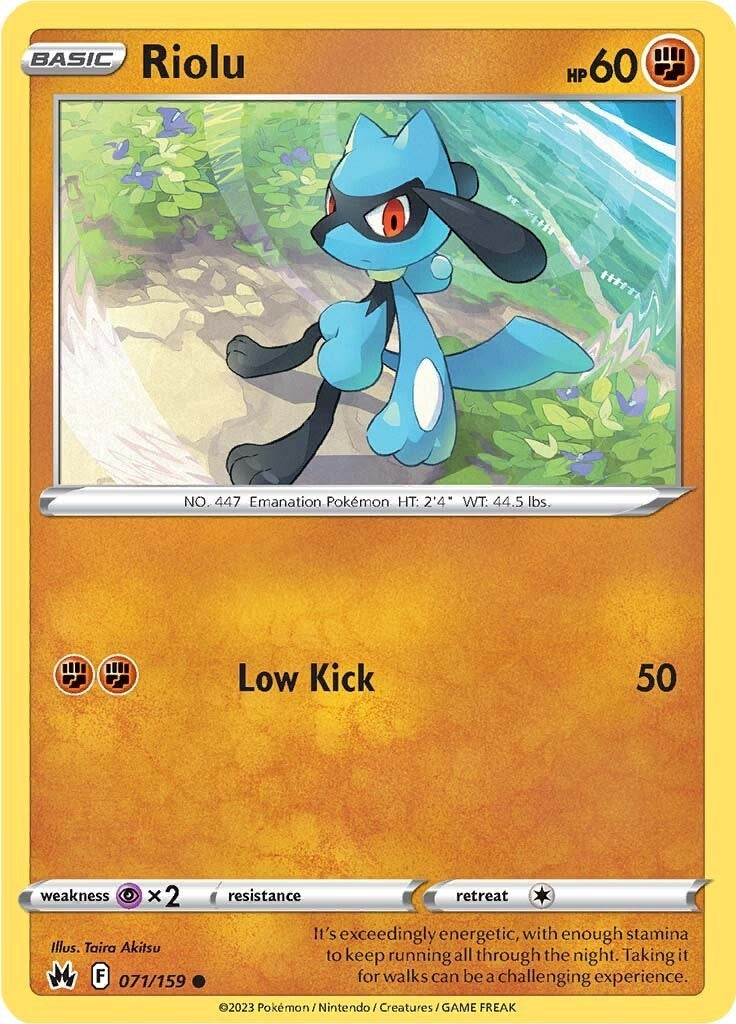 Riolu (071/159) [Sword & Shield: Crown Zenith] | Good Games Morley