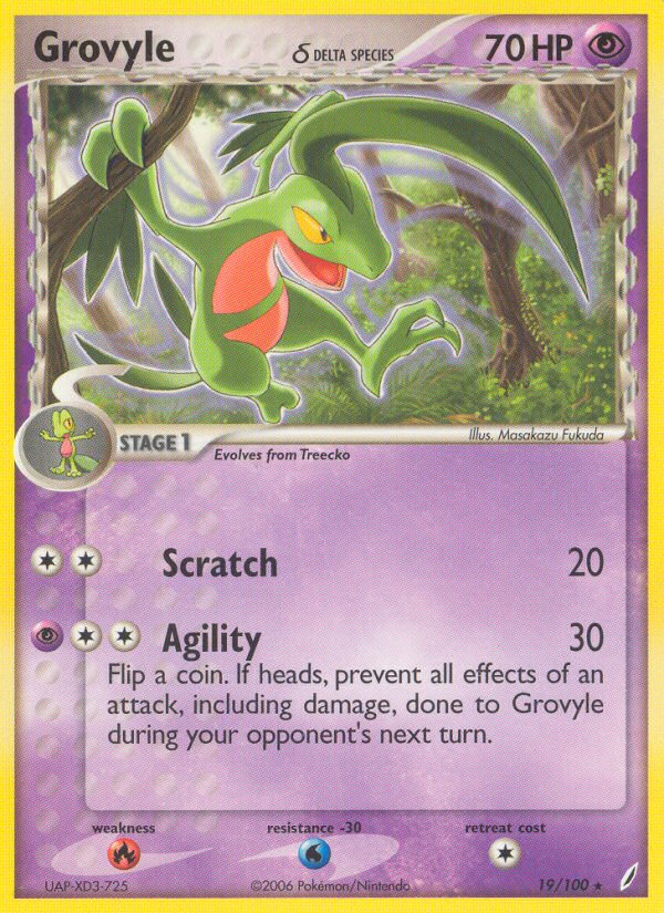 Grovyle(19/100) (Delta Species) [EX: Crystal Guardians] | Good Games Morley