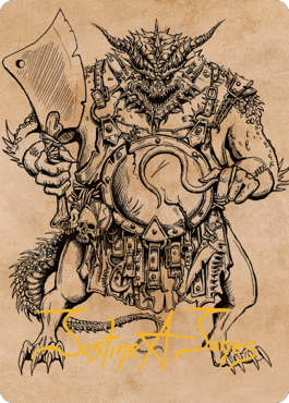 Thrakkus the Butcher Art Card (Gold-Stamped Signature) [Commander Legends: Battle for Baldur's Gate Art Series] | Good Games Morley