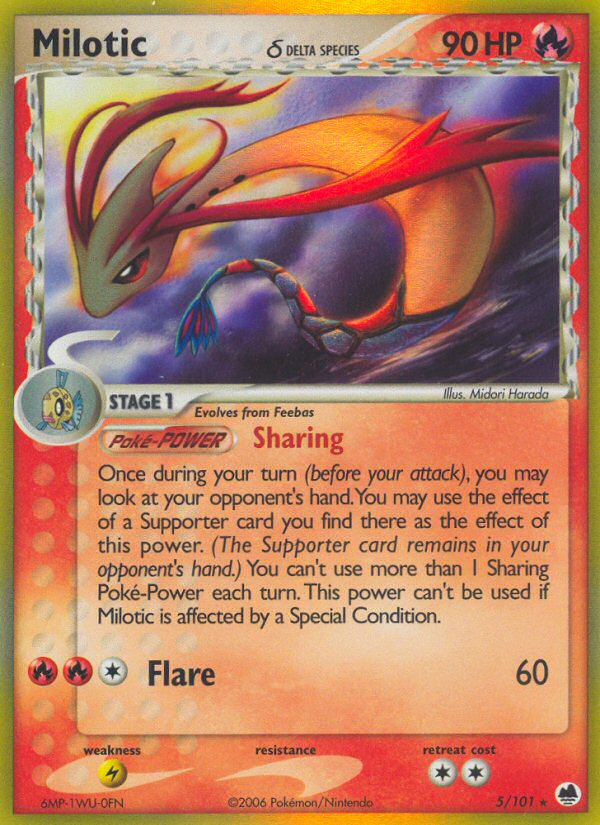Milotic (5/101) (Delta Species) [EX: Dragon Frontiers] | Good Games Morley