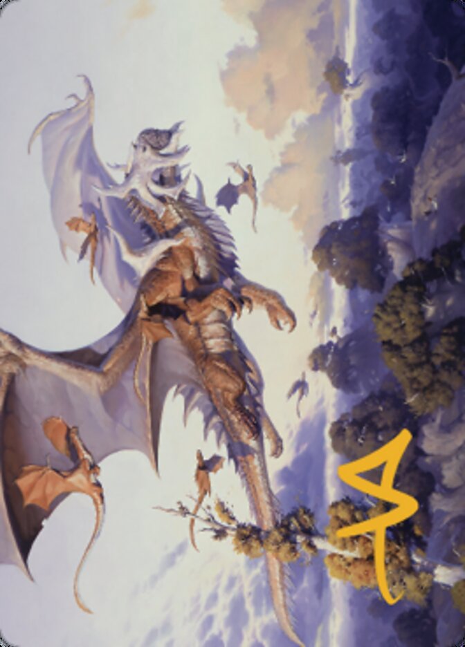 Rith, Liberated Primeval Art Card (Gold-Stamped Signature) [Dominaria United Art Series] | Good Games Morley