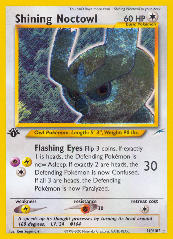 Shining Noctowl (110/105) [Neo Destiny 1st Edition] | Good Games Morley