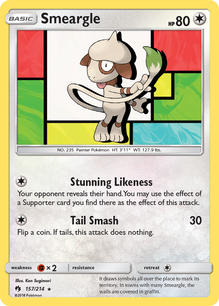 Smeargle (157/214) [Sun & Moon: Lost Thunder] | Good Games Morley