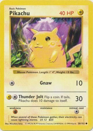 Pikachu (58/102) [Base Set Shadowless Unlimited] | Good Games Morley