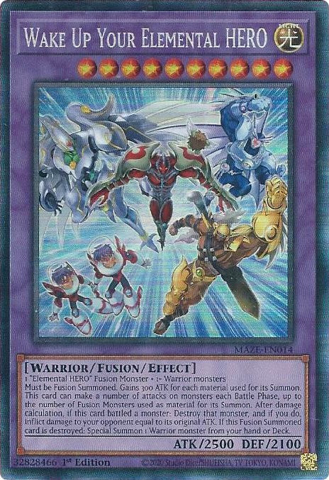 Wake Up Your Elemental HERO [MAZE-EN014] Collector's Rare | Good Games Morley