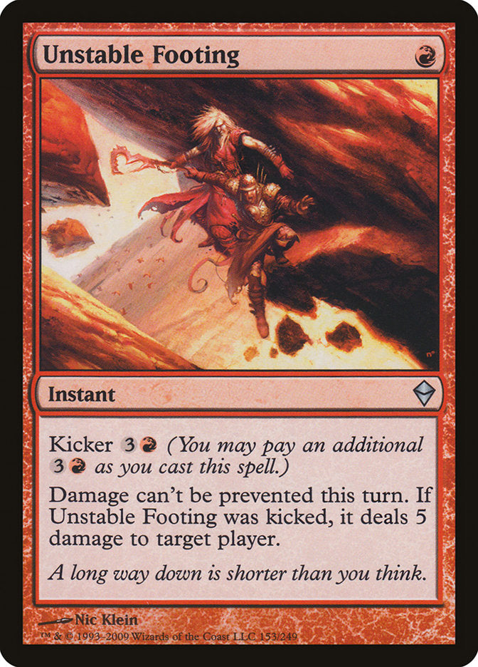 Unstable Footing [Zendikar] | Good Games Morley
