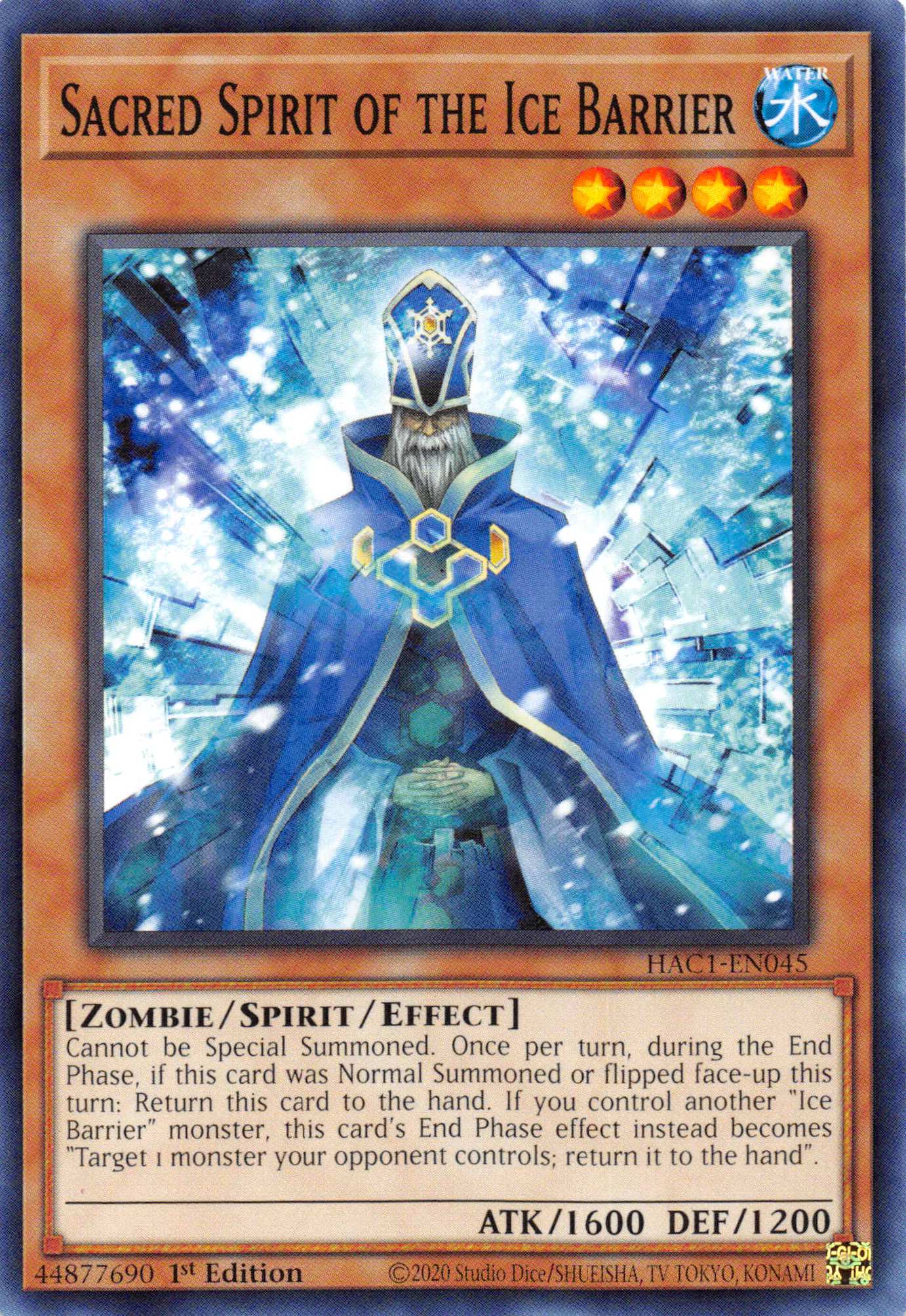 Sacred Spirit of the Ice Barrier (Duel Terminal) [HAC1-EN045] Parallel Rare | Good Games Morley