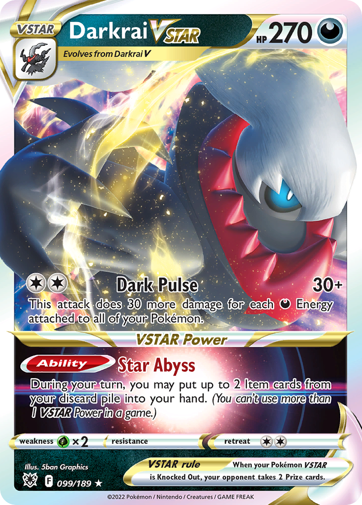 Darkrai VSTAR (099/189) (Jumbo Card) [Sword & Shield: Astral Radiance] | Good Games Morley