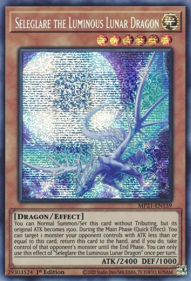 Seleglare the Luminous Lunar Dragon [MP21-EN159] Prismatic Secret Rare | Good Games Morley