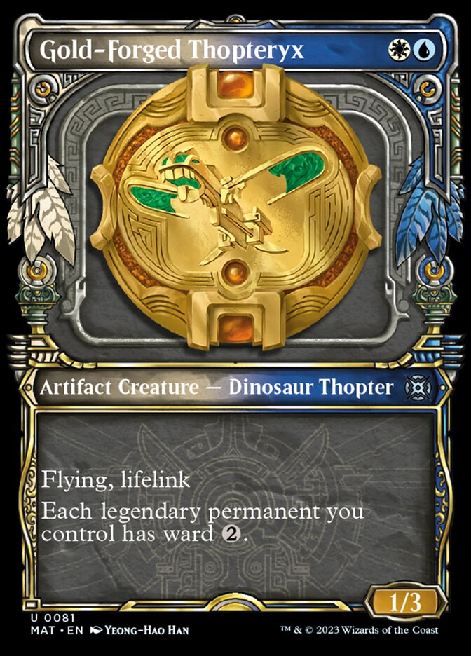 Gold-Forged Thopteryx (Showcase) [March of the Machine: The Aftermath] | Good Games Morley