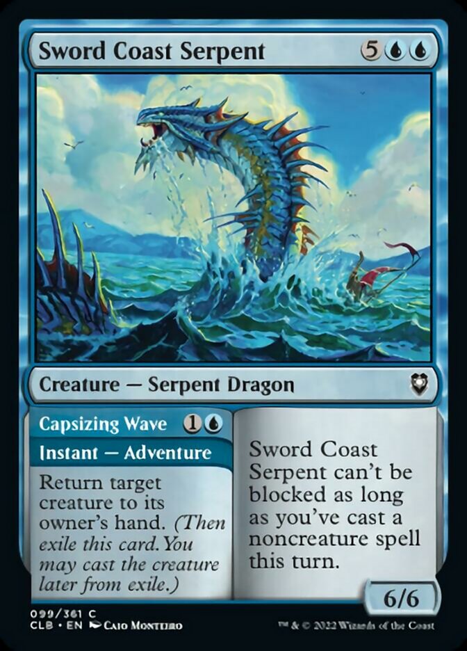 Sword Coast Serpent // Capsizing Wave [Commander Legends: Battle for Baldur's Gate] | Good Games Morley