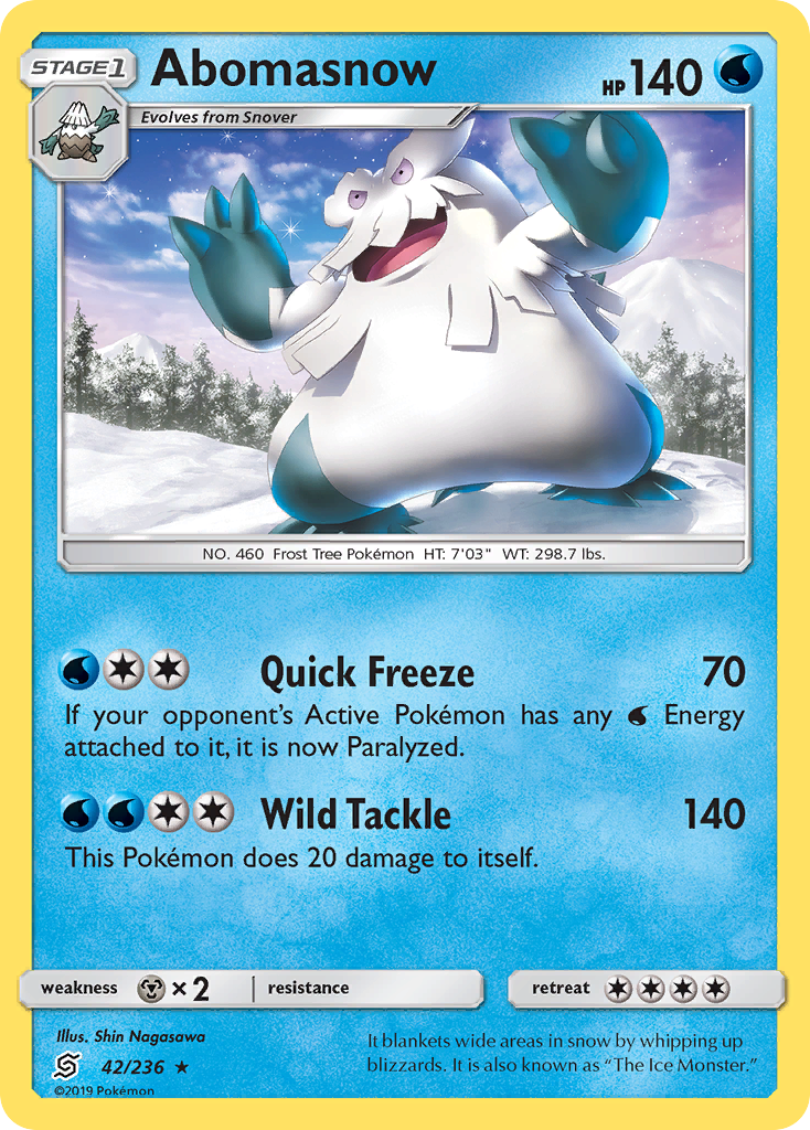 Abomasnow (42/236) [Sun & Moon: Unified Minds] | Good Games Morley