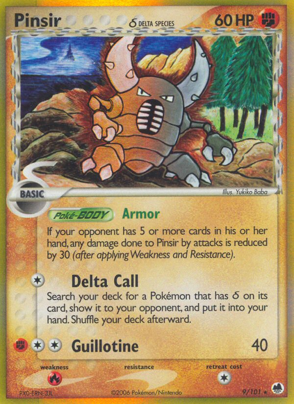 Pinsir (9/101) (Delta Species) [EX: Dragon Frontiers] | Good Games Morley
