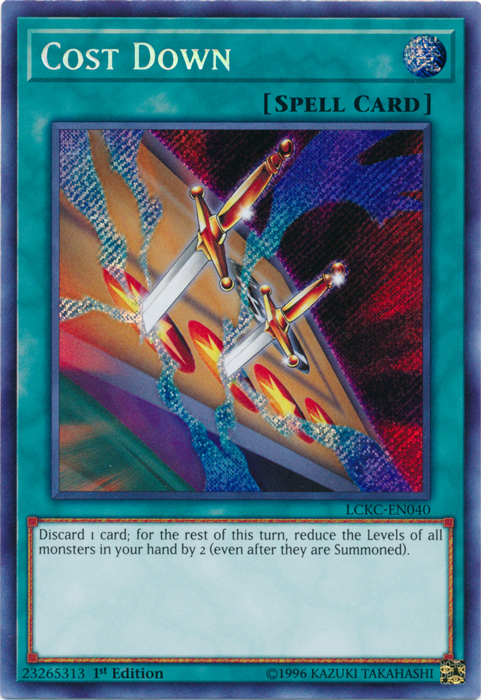 Cost Down [LCKC-EN040] Secret Rare | Good Games Morley