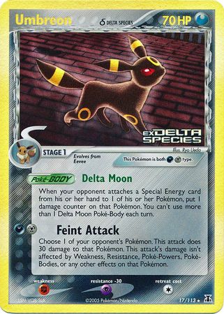Umbreon (17/113) (Delta Species) (Stamped) [EX: Delta Species] | Good Games Morley
