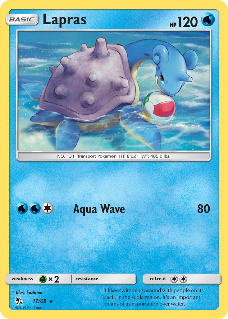 Lapras (17/68) [Sun & Moon: Hidden Fates] | Good Games Morley