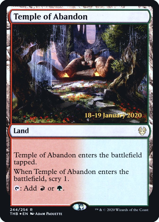 Temple of Abandon [Theros Beyond Death Prerelease Promos] | Good Games Morley