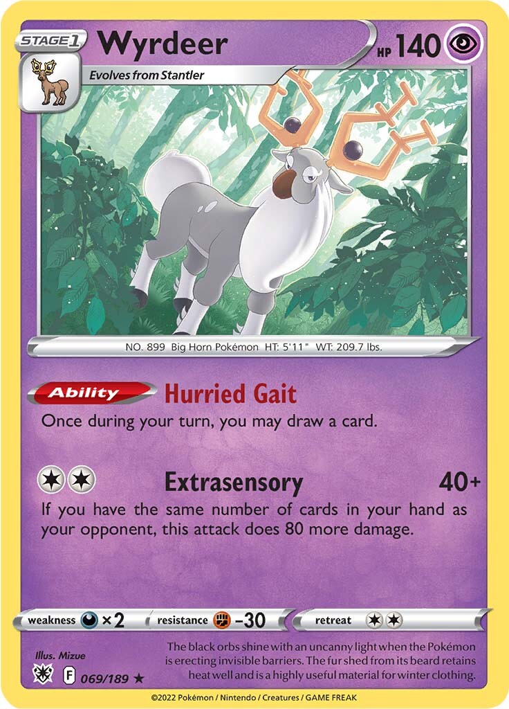 Wyrdeer (069/189) (Theme Deck Exclusive) [Sword & Shield: Astral Radiance] | Good Games Morley