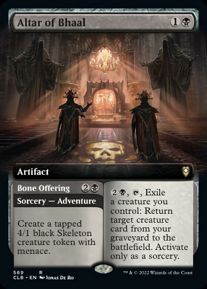 Altar of Bhaal // Bone Offering (Extended Art) [Commander Legends: Battle for Baldur's Gate] | Good Games Morley