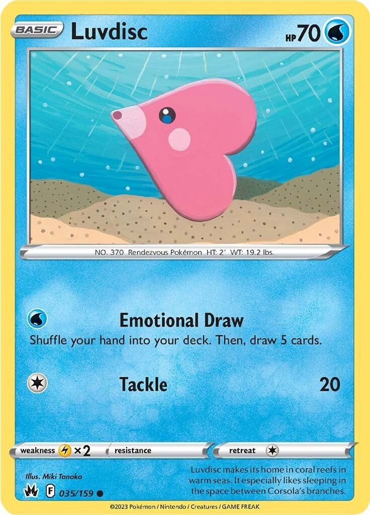 Luvdisc (035/159) [Sword & Shield: Crown Zenith] | Good Games Morley