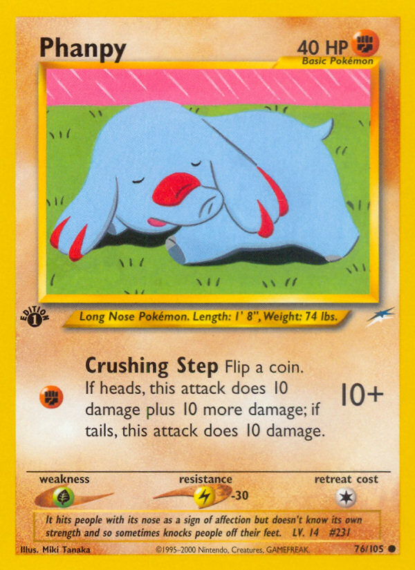 Phanpy (76/105) [Neo Destiny 1st Edition] | Good Games Morley