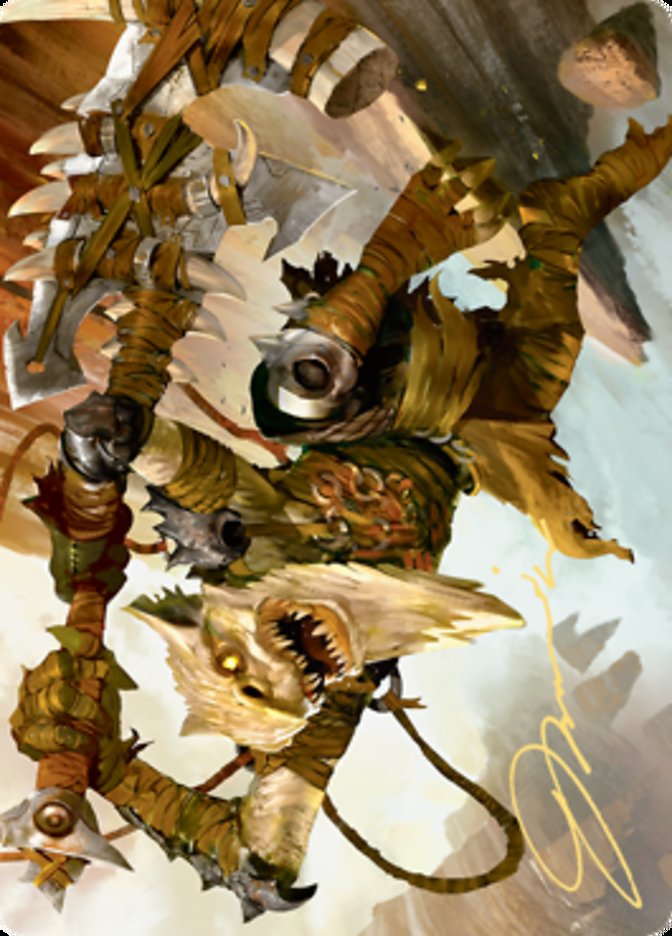 Teeterpeak Ambusher Art Card (Gold-Stamped Signature) [Zendikar Rising Art Series] | Good Games Morley
