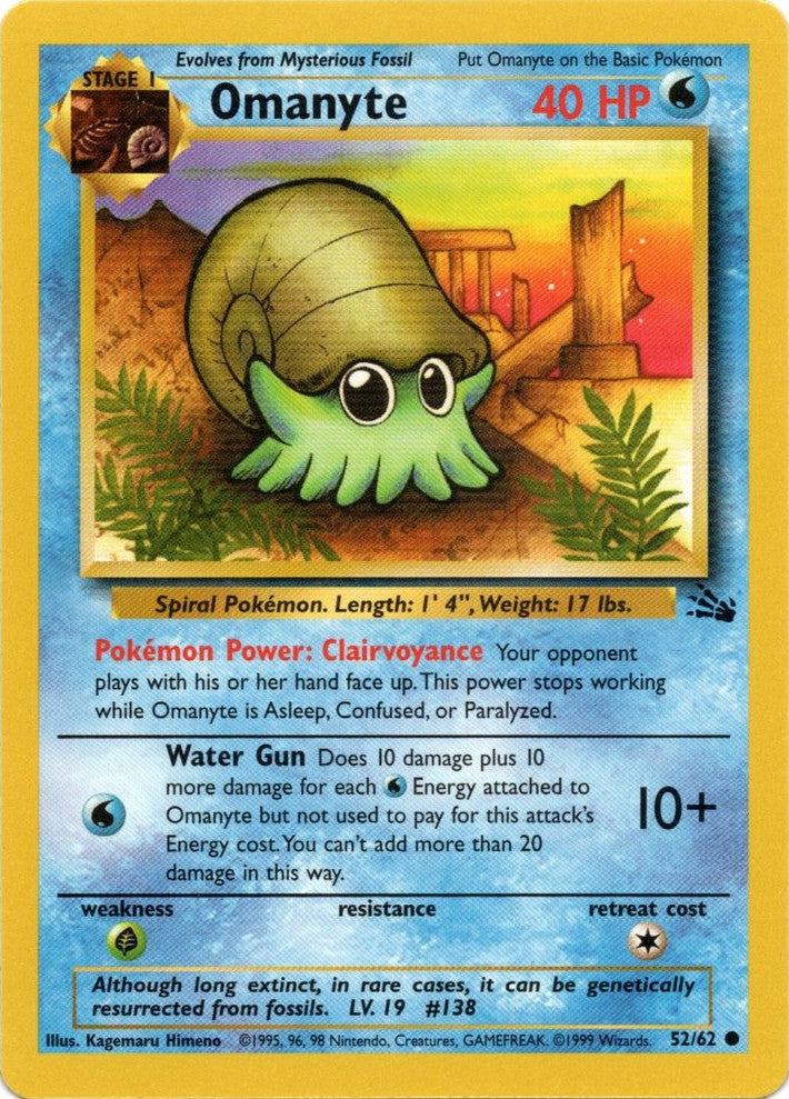 Omanyte (52/62) [Fossil Unlimited] | Good Games Morley