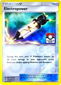 Electropower (172/214) (League Promo) [Sun & Moon: Lost Thunder] | Good Games Morley