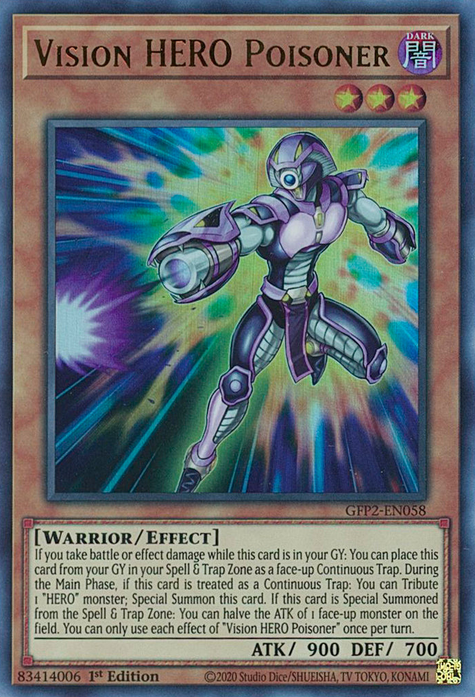 Vision HERO Poisoner [GFP2-EN058] Ultra Rare | Good Games Morley
