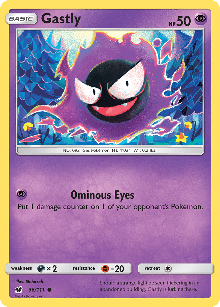 Gastly (36/111) [Sun & Moon: Crimson Invasion] | Good Games Morley