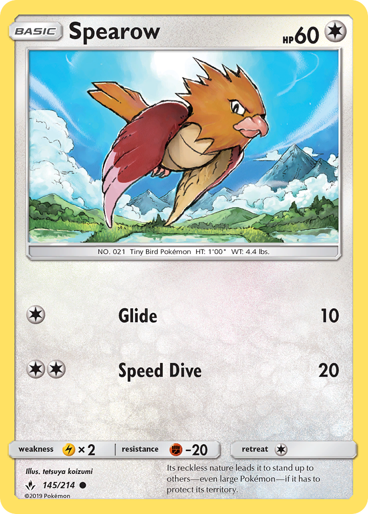 Spearow (145/214) [Sun & Moon: Unbroken Bonds] | Good Games Morley
