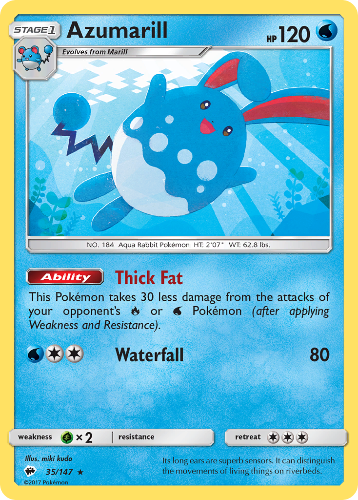 Azumarill (35/147) [Sun & Moon: Burning Shadows] | Good Games Morley