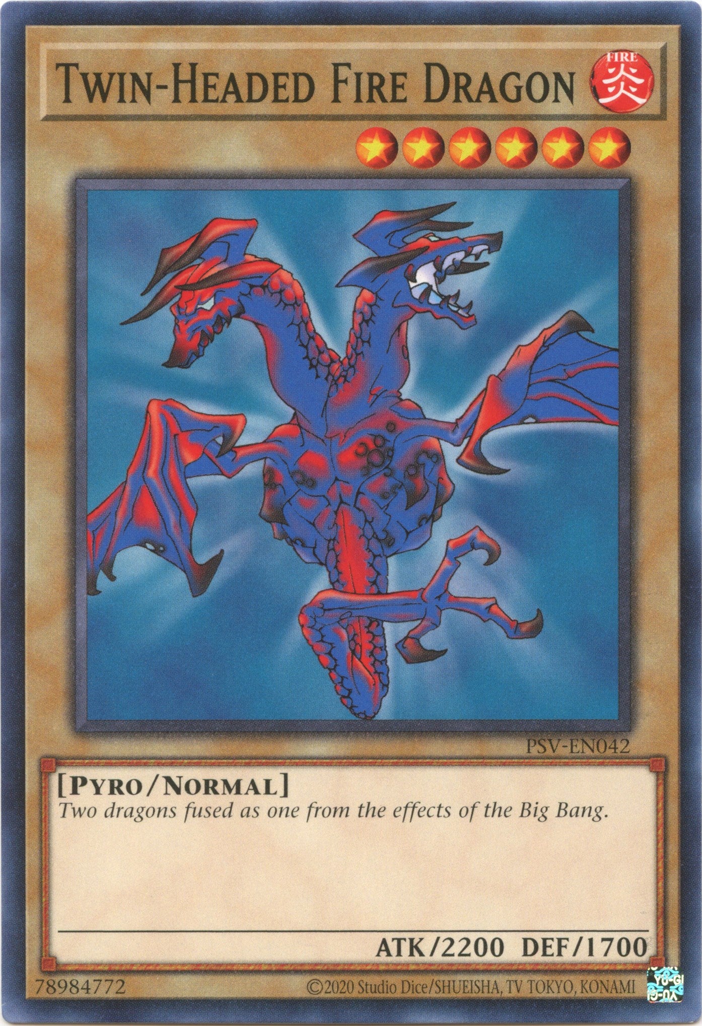 Twin-Headed Fire Dragon (25th Anniversary) [PSV-EN042] Common | Good Games Morley