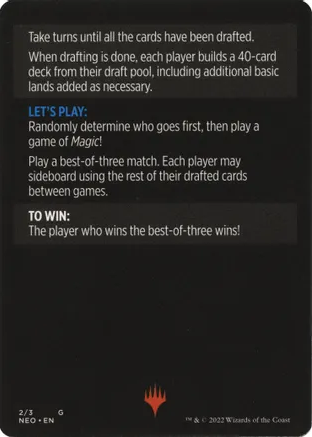 Winchester Draft (Magic Minigame) [Kamigawa: Neon Dynasty Minigame] | Good Games Morley