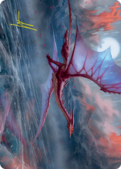 Manaform Hellkite Art Card (Gold-Stamped Signature) [Innistrad: Crimson Vow Art Series] | Good Games Morley