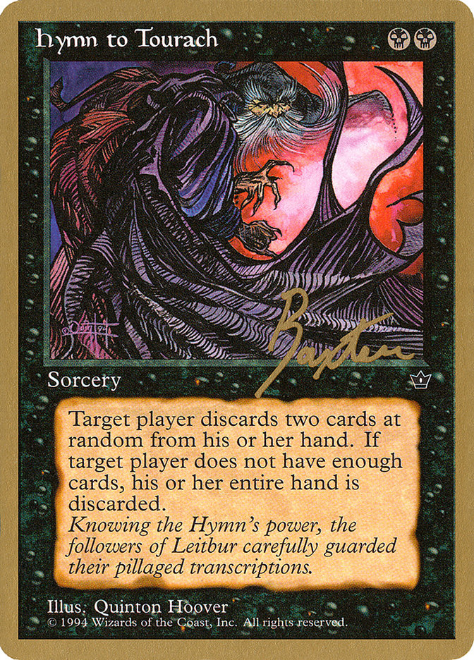 Hymn to Tourach (Cloak) (George Baxter) [Pro Tour Collector Set] | Good Games Morley