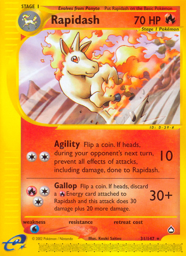 Rapidash (31/147) [Aquapolis] | Good Games Morley