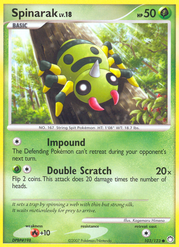 Spinarak (103/123) [Diamond & Pearl: Mysterious Treasures] | Good Games Morley