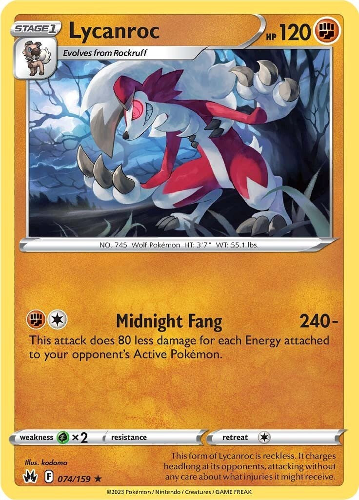 Lycanroc (074/159) [Sword & Shield: Crown Zenith] | Good Games Morley