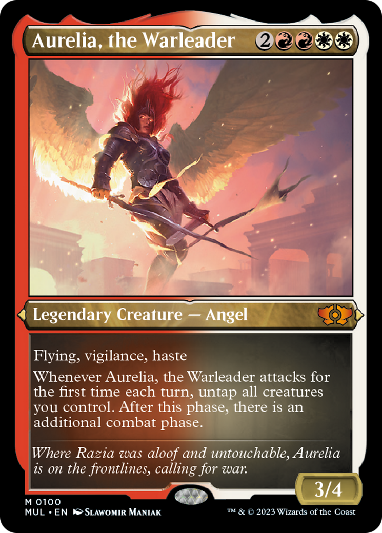 Aurelia, the Warleader (Foil Etched) [Multiverse Legends] | Good Games Morley