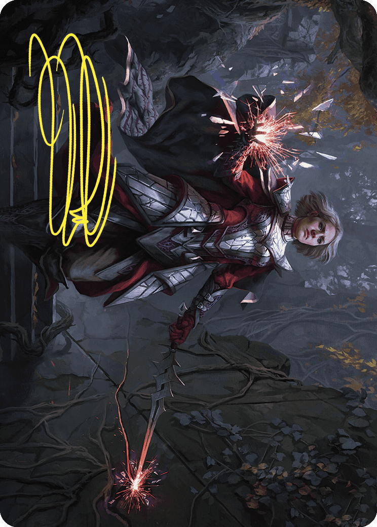 Rowan, Scion of War Art Card (31/81) (Gold-Stamped Signature) [Wilds of Eldraine Art Series] | Good Games Morley