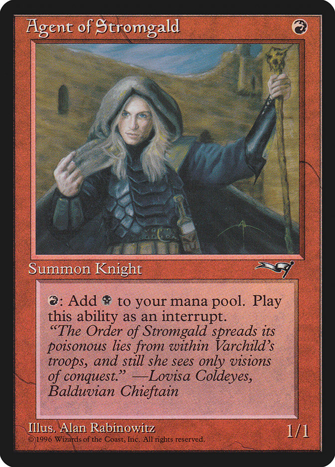 Agent of Stromgald (Holding Staff) [Alliances] | Good Games Morley