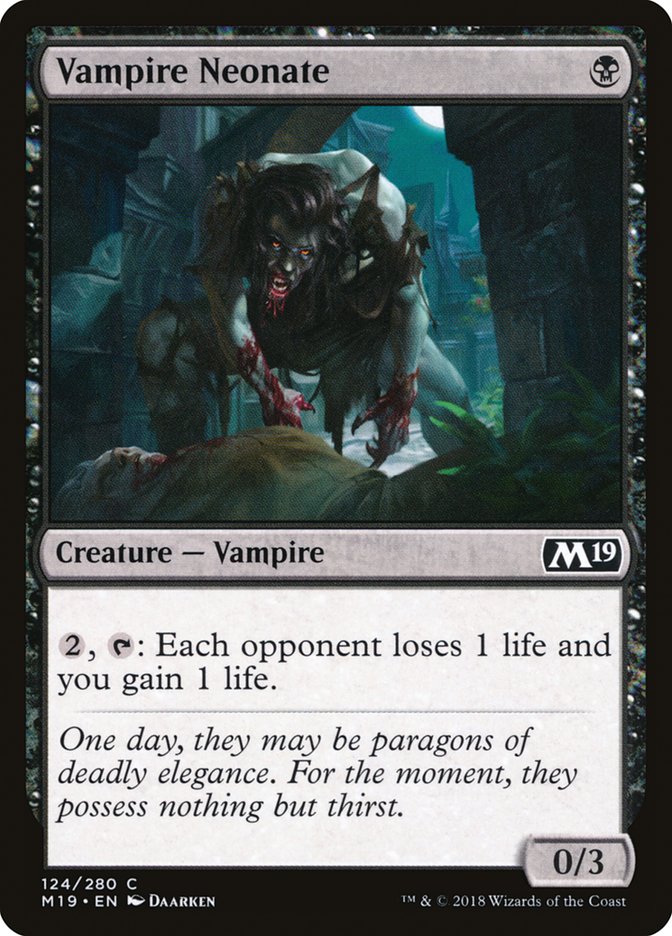 Vampire Neonate [Core Set 2019] | Good Games Morley